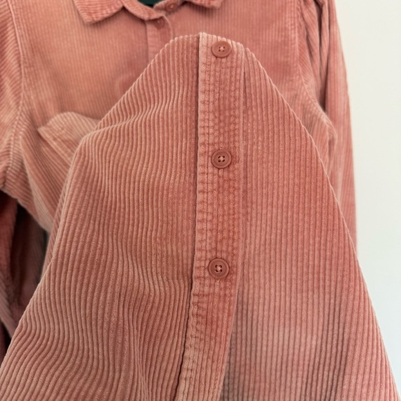 American Eagle Outfitters Pink Corduroy Shirt - Picture 7 of 9